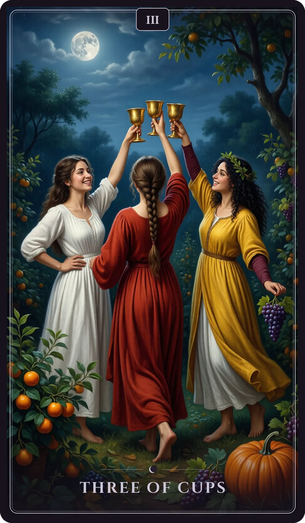 Three of Cups tarot card