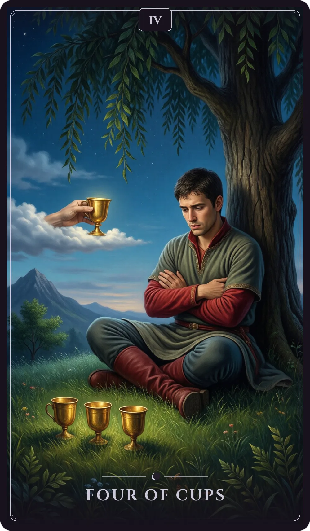Four of Cups tarot card