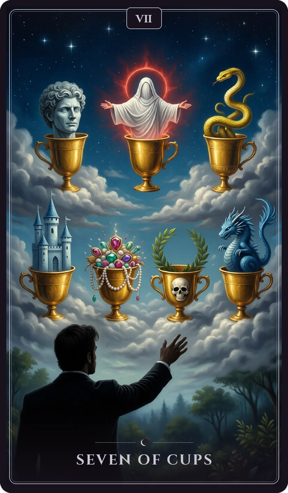 Seven of Cups tarot card
