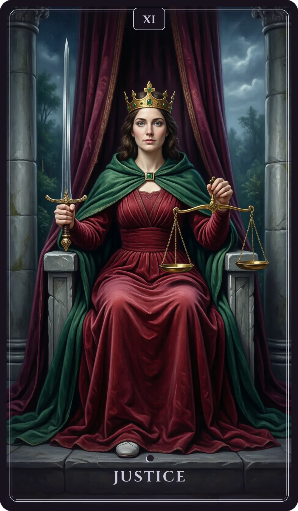 Justice tarot card