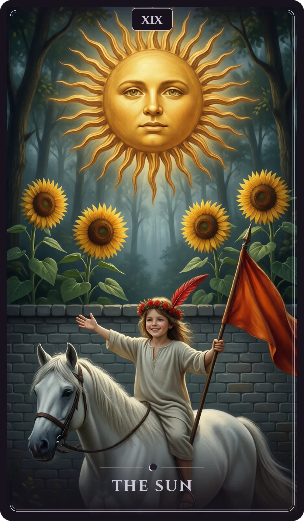 The Sun tarot card