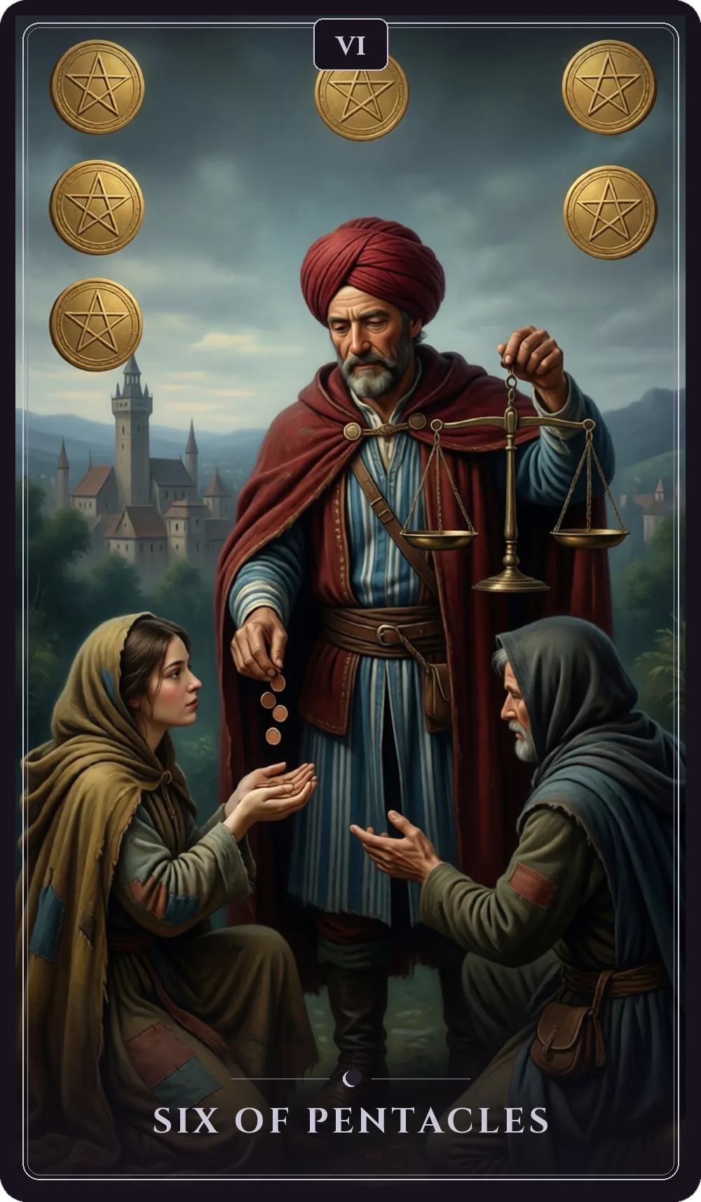 Six of Pentacles tarot card