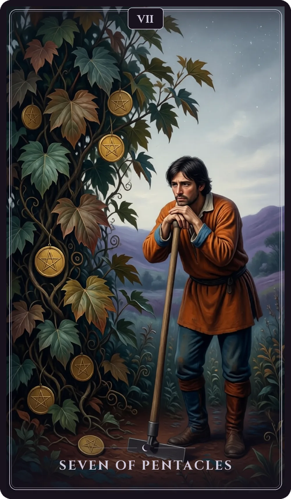 Seven of Pentacles tarot card