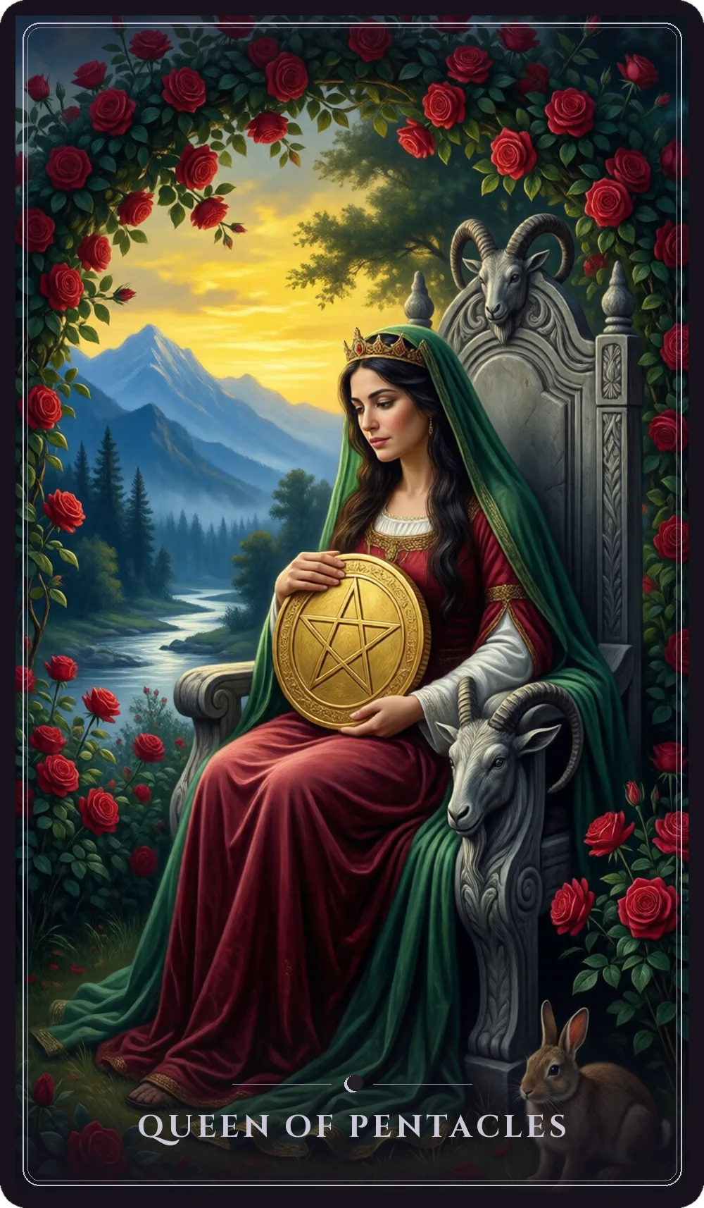 Queen of Pentacles tarot card