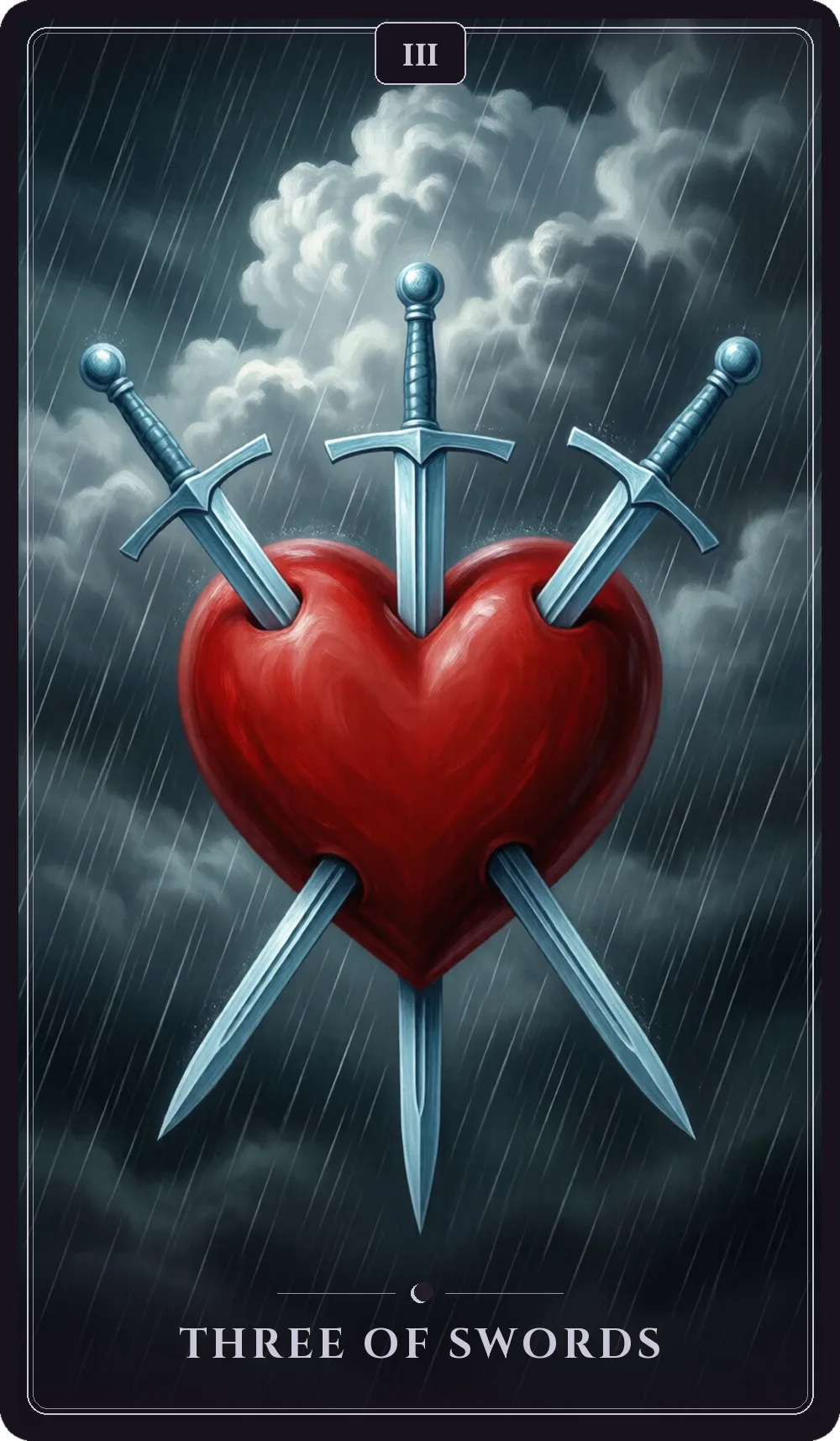 Three of Swords tarot card