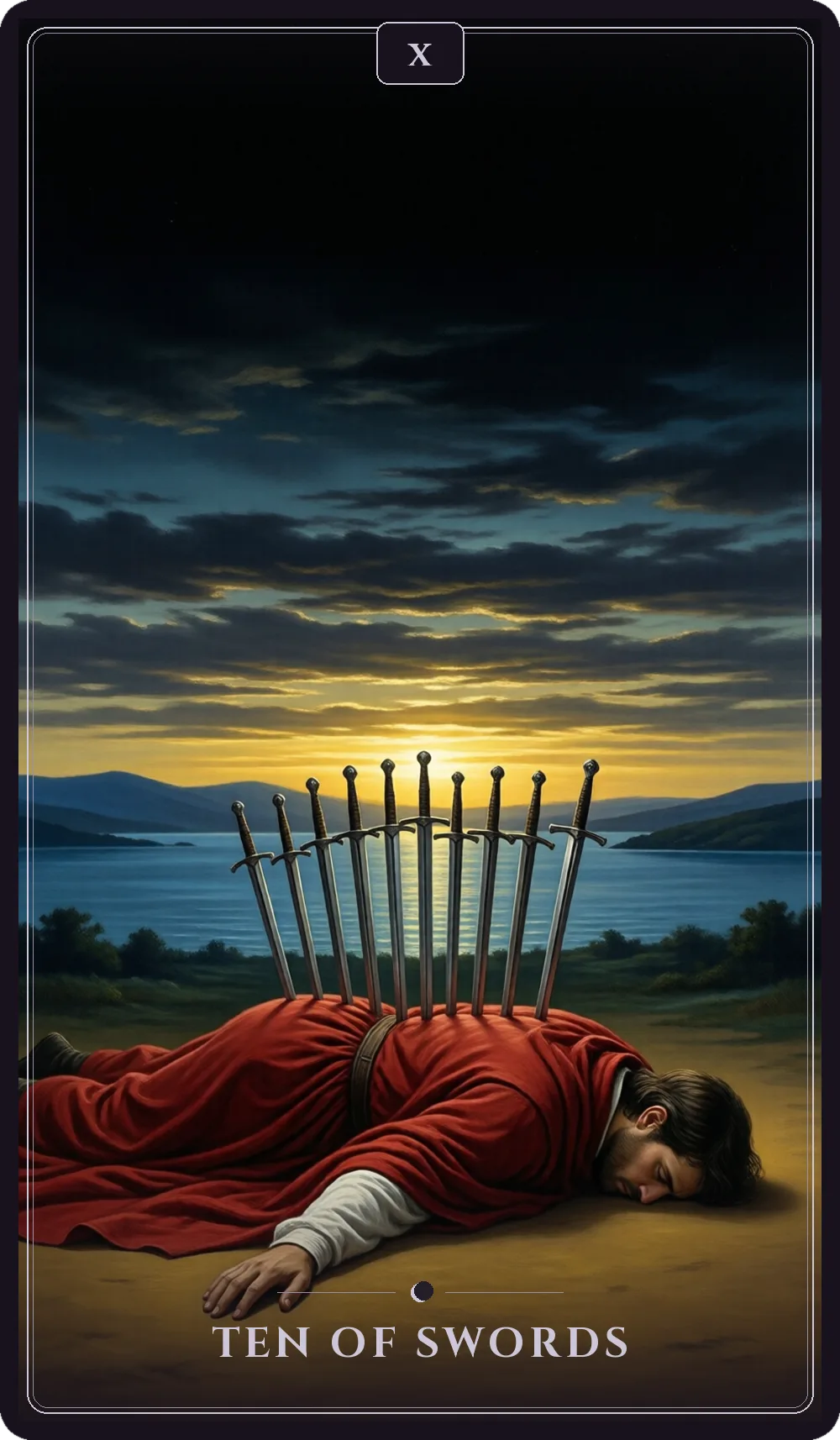 Ten of Swords tarot card